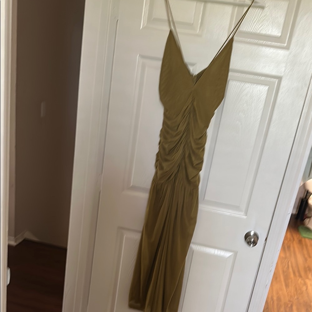 SHEIN Olive Backless Dress